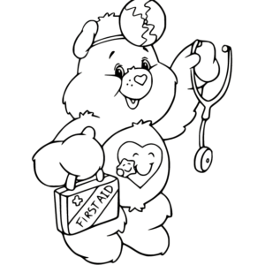 true heart care bear coloring pages