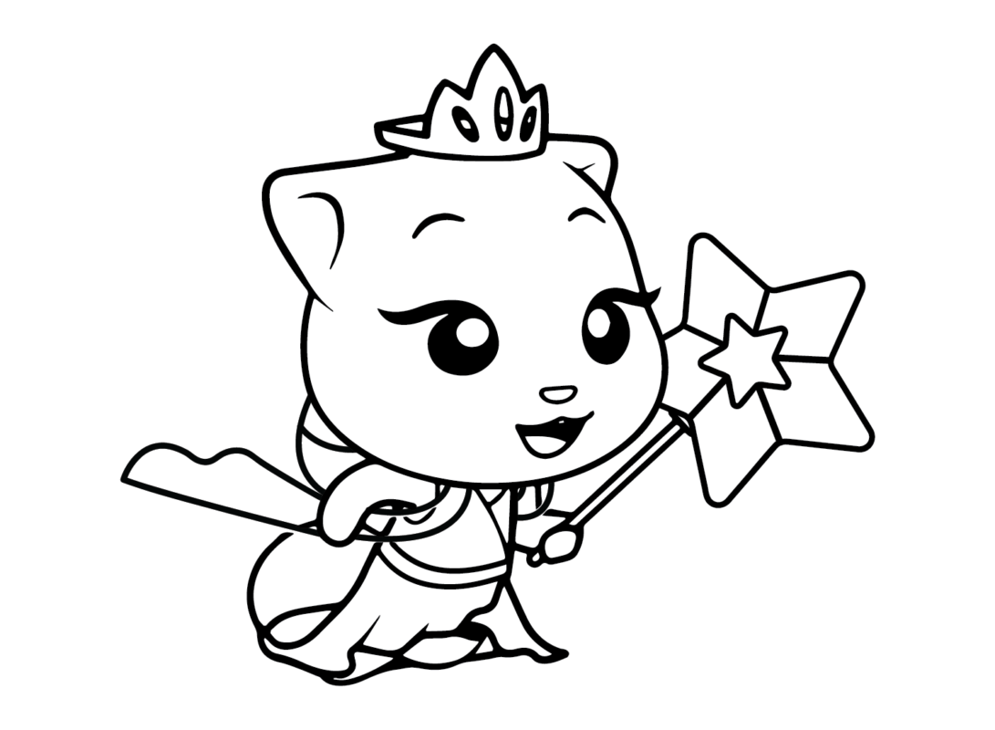 Talking Angela Coloring Pages Printable for Free Download