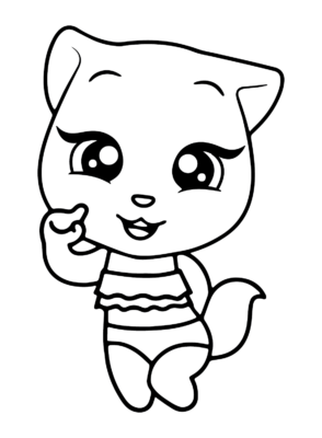 Talking Angela Coloring Pages Printable for Free Download