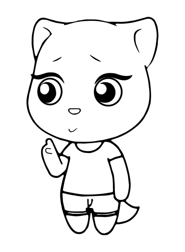 Talking Angela Coloring Pages Printable for Free Download