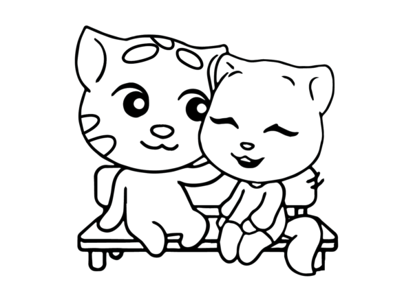 Talking Tom Coloring Pages Printable for Free Download