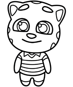 Talking Tom Coloring Pages Printable for Free Download