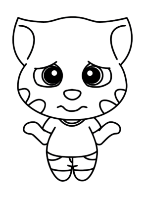 Talking Tom Coloring Pages Printable for Free Download