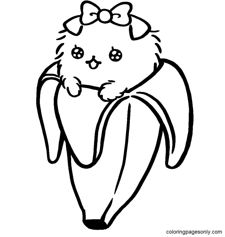 Bananya Coloring Pages Printable for Free Download