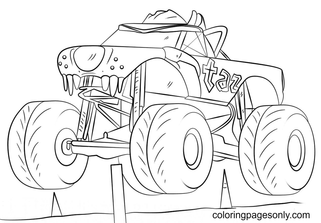 Monster Truck Coloring Pages Printable for Free Download