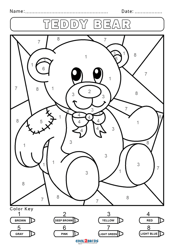 Color by Number Coloring Pages Printable for Free Download