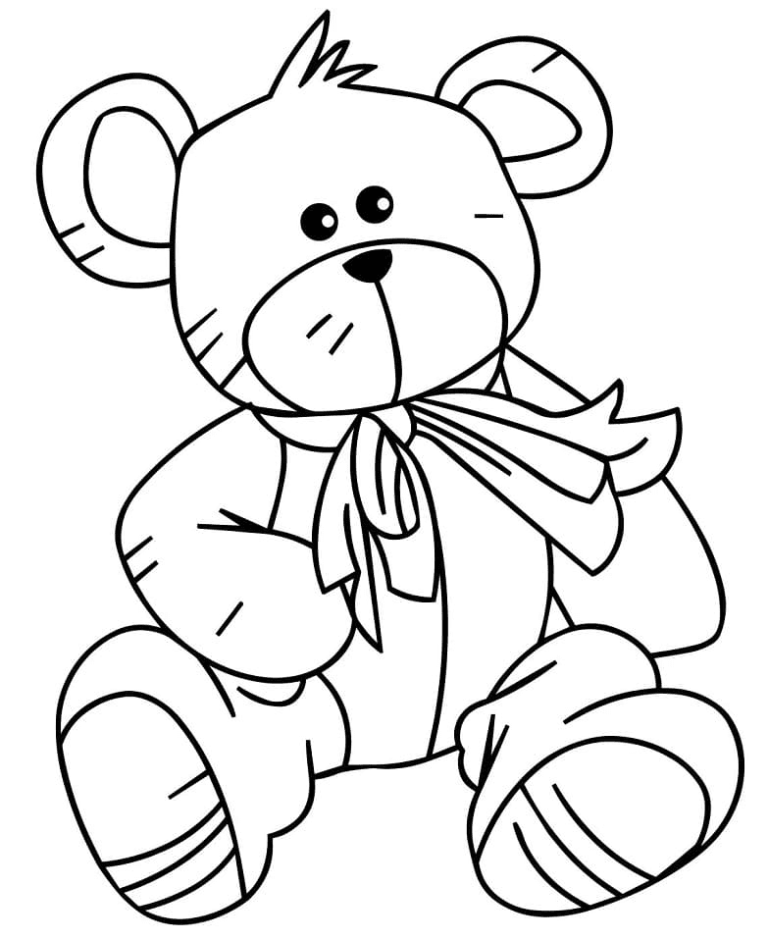 Teddy Bear Coloring Pages Printable for Free Download