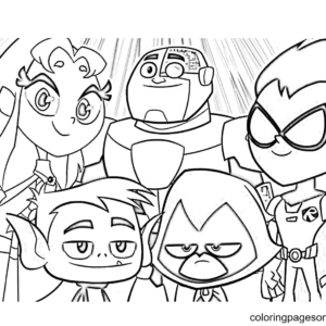 Free & Easy To Print Teen Titans Go Coloring Pages - Tulamama