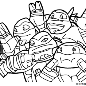 Ninja Turtles Coloring Pages Printable for Free Download