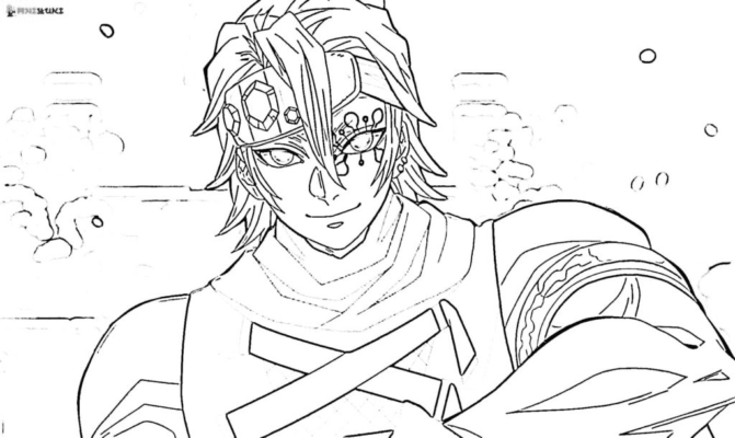 Tengen Uzui Coloring Pages Printable for Free Download