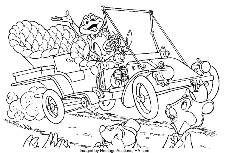 Ichabod and Mr. Toad Coloring Pages Printable for Free Download