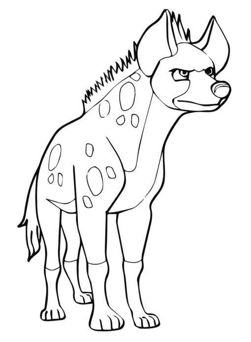 Hyena Coloring Pages Printable for Free Download