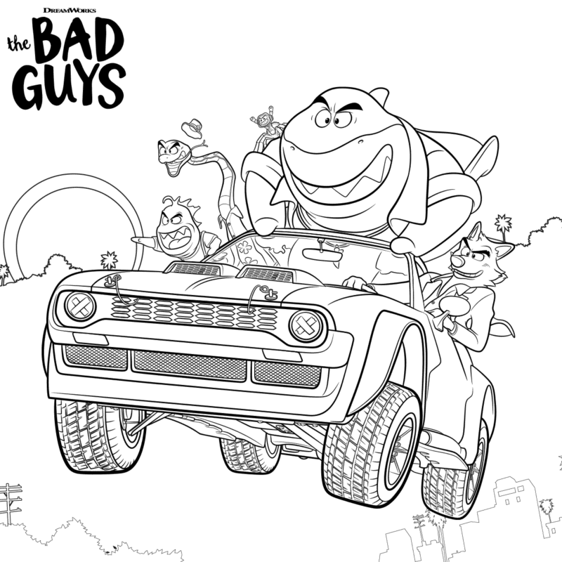 The Bad Guys Coloring Pages Printable for Free Download