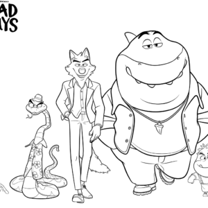 The Bad Guys Coloring Pages Printable for Free Download