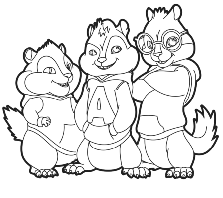 Alvin and the Chipmunks Coloring Pages Printable for Free Download