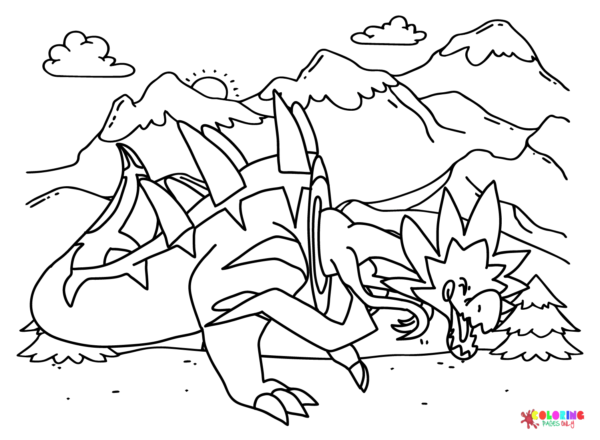 Dracozolt Coloring Pages Printable for Free Download