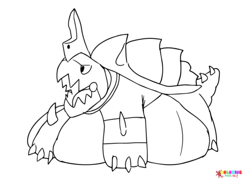 drednaw coloring page template pokemon