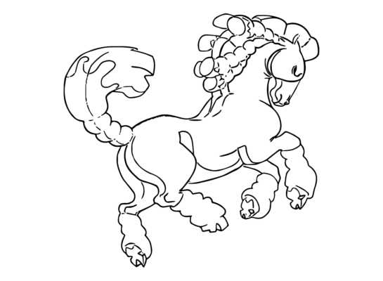 mudsdale coloring page printable pokemon