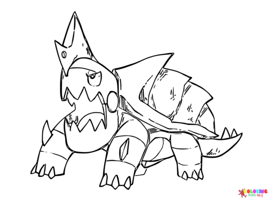 drednaw coloring page hard pokemon