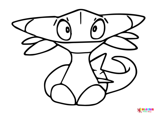 dreepy coloring page in black and white pokemon