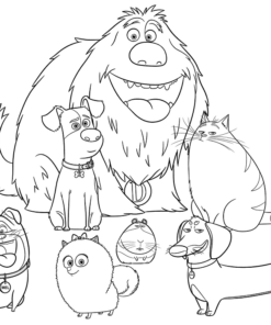 The Secret Life of Pets Coloring Pages Printable for Free Download