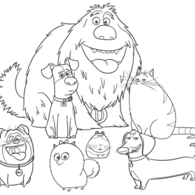 The Secret Life of Pets Coloring Pages Printable for Free Download