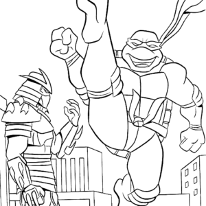tmnt coloring pages shredder machine