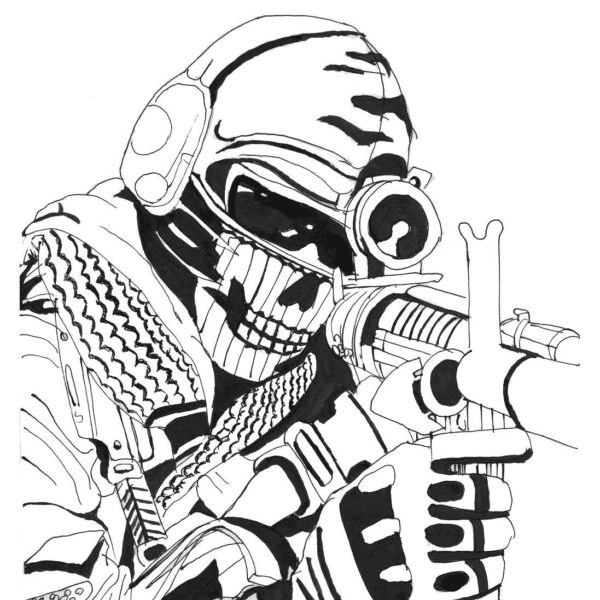 call of duty zombies coloring pages