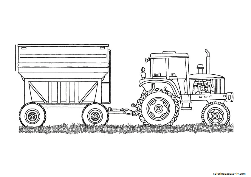 farm tractor coloring pages to print