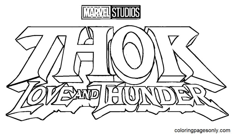 10 Thor Logo Coloring Pages for Thunderous Creativity