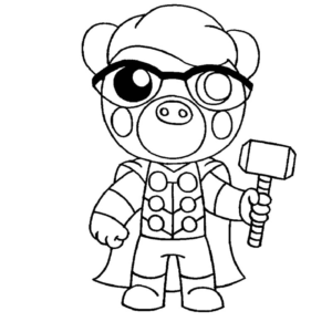 Clowny Piggy Roblox Coloring Page - Free Printable Coloring Pages