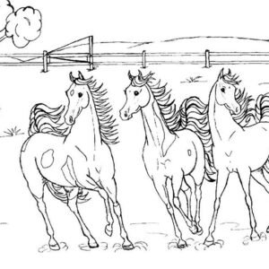 Barbie Horse Coloring Pages Printable for Free Download