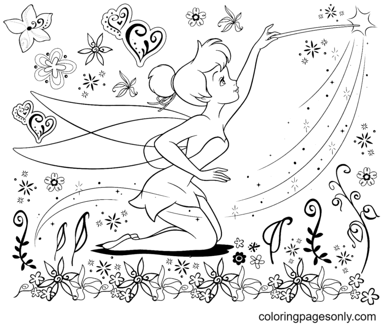 Tinkerbell Coloring Pages Printable for Free Download