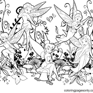 coloring pages for girls tinkerbell