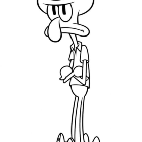 Squidward Tentacles Coloring Pages Printable for Free Download