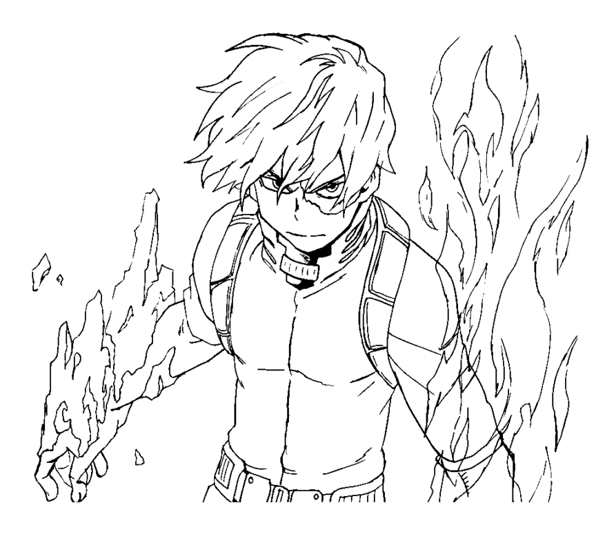 Todoroki Coloring Pages Printable for Free Download