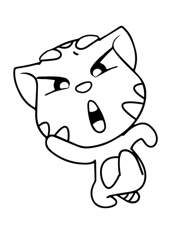 Talking Tom Coloring Pages Printable for Free Download