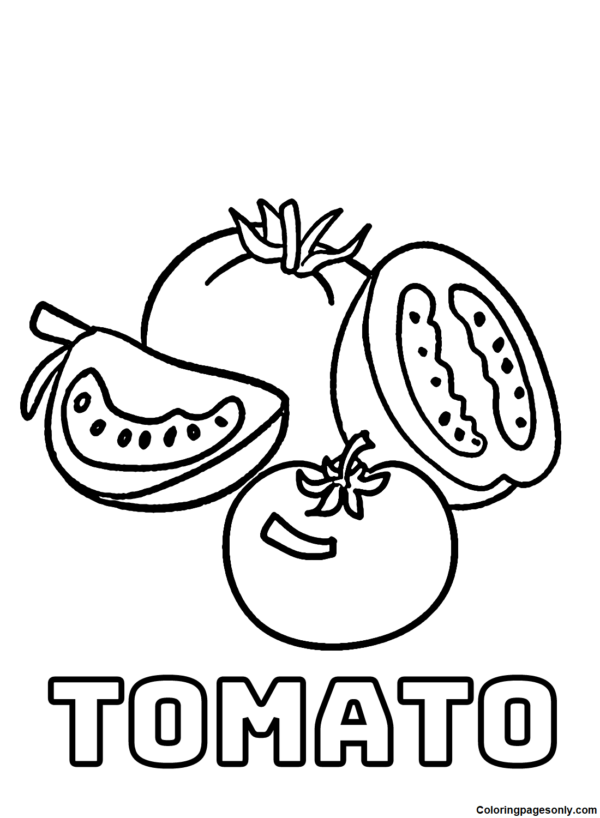 Tomato Coloring Pages Printable For Free Download