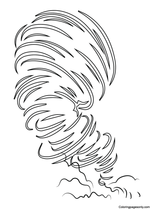 Tornado Coloring Pages Printable for Free Download