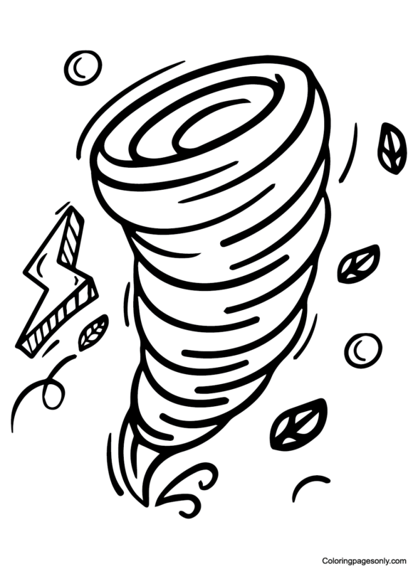 Tornado Coloring Pages Printable for Free Download