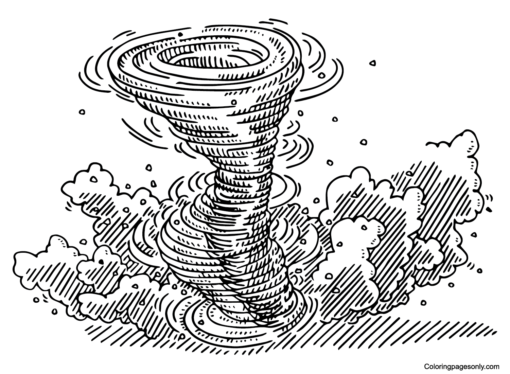 Tornado Coloring Pages Printable for Free Download