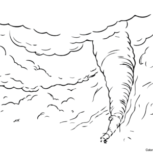 realistic tornado coloring pages