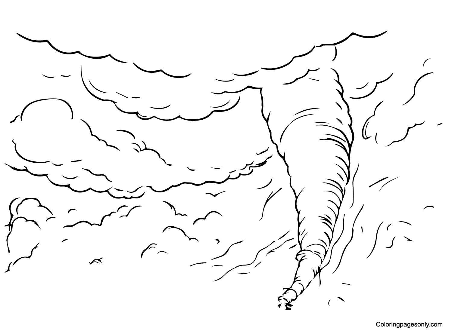 Tornado Coloring Pages Printable for Free Download