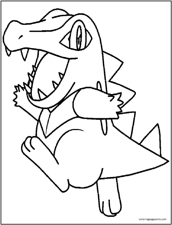 Totodile Coloring Pages Printable for Free Download