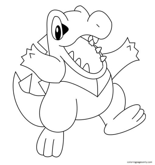 Totodile Coloring Pages Printable for Free Download