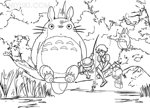 My Neighbor Totoro Coloring Pages Printable for Free Download