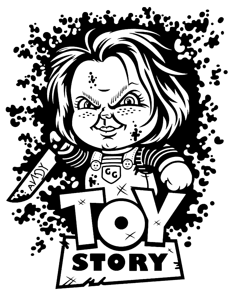 Desenhos de Chucky para colorir e Imprimir - Pintar Grátis Online