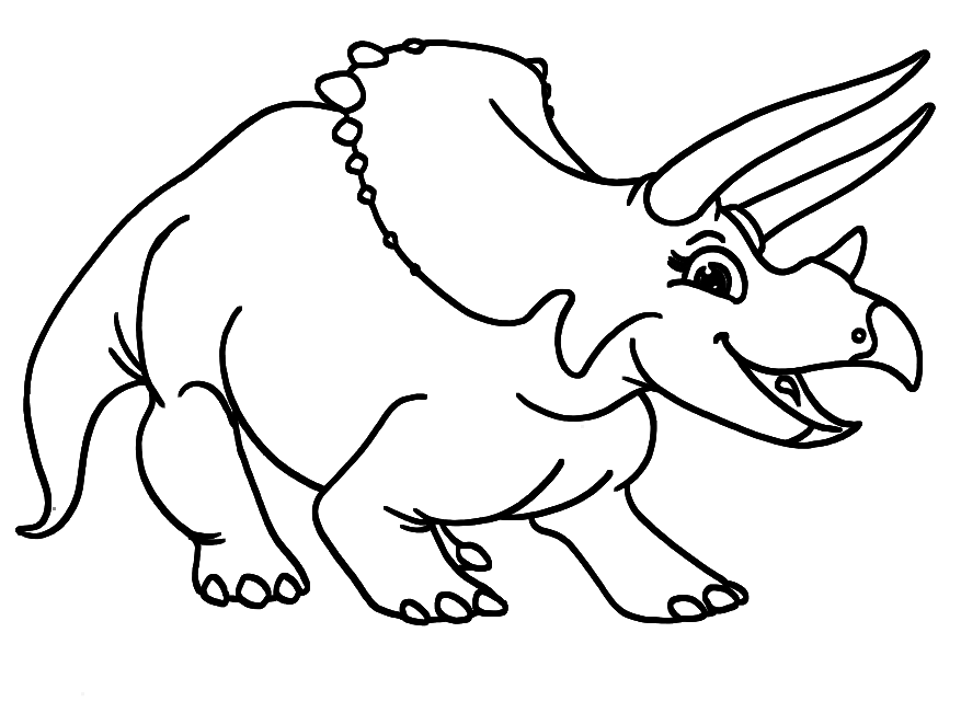 Triceratops Coloring Pages Printable for Free Download