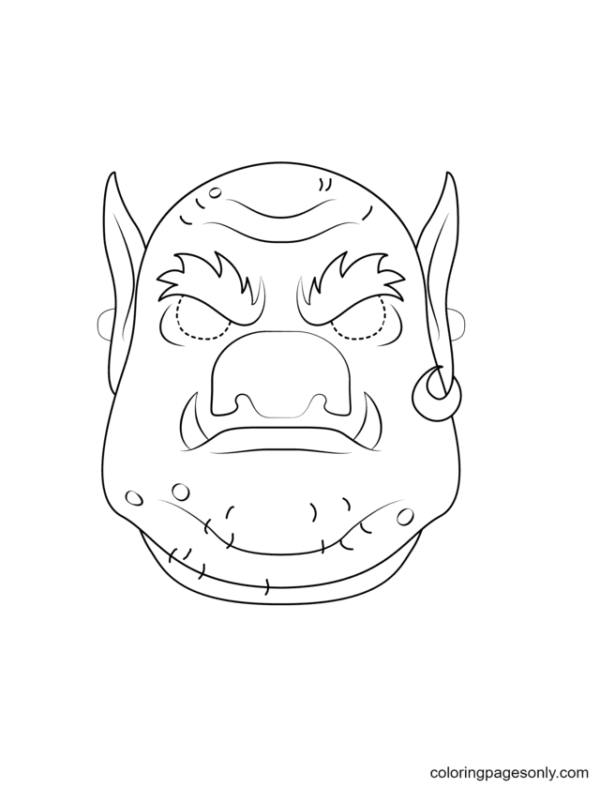 Halloween Masks Coloring Pages Printable for Free Download