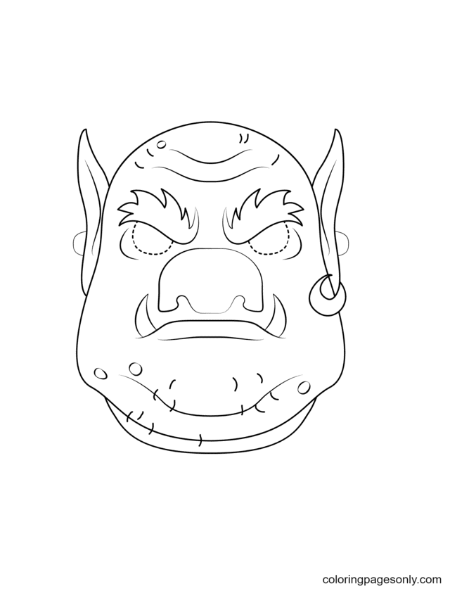 Halloween Masks Coloring Pages Printable for Free Download